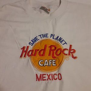 Jumo Unisex Embroidered Hard Rock Cafe Mexico SS T Shirt Size L